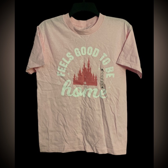 DISNEY PINK T-SHIRT FEELS GOOD TO BE HOME S - Picture 2 of 4